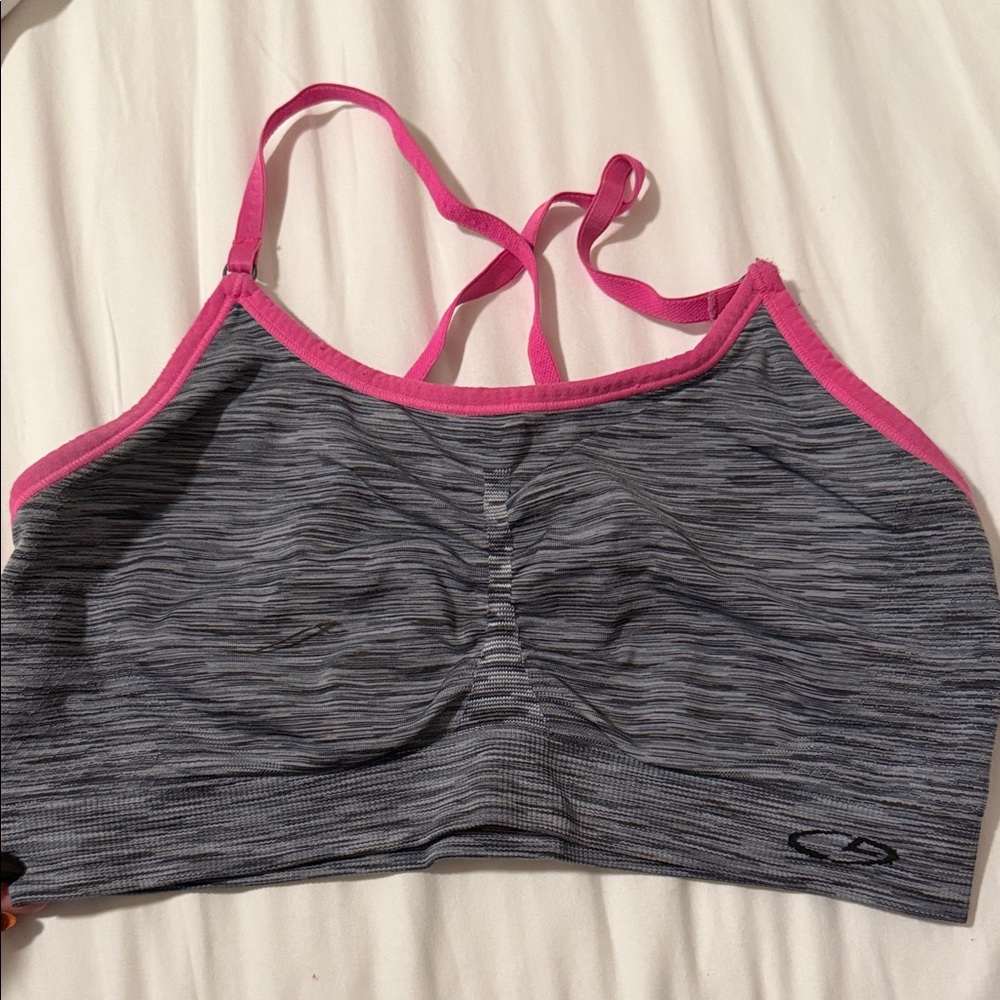 C9 by Champion Heathered Gray and Pink Sports Bra